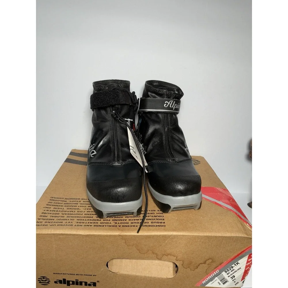 Alpina BC 50L Backcountry Nordic Cross Country Ski‎ Boots Black Size EU 39 US 6